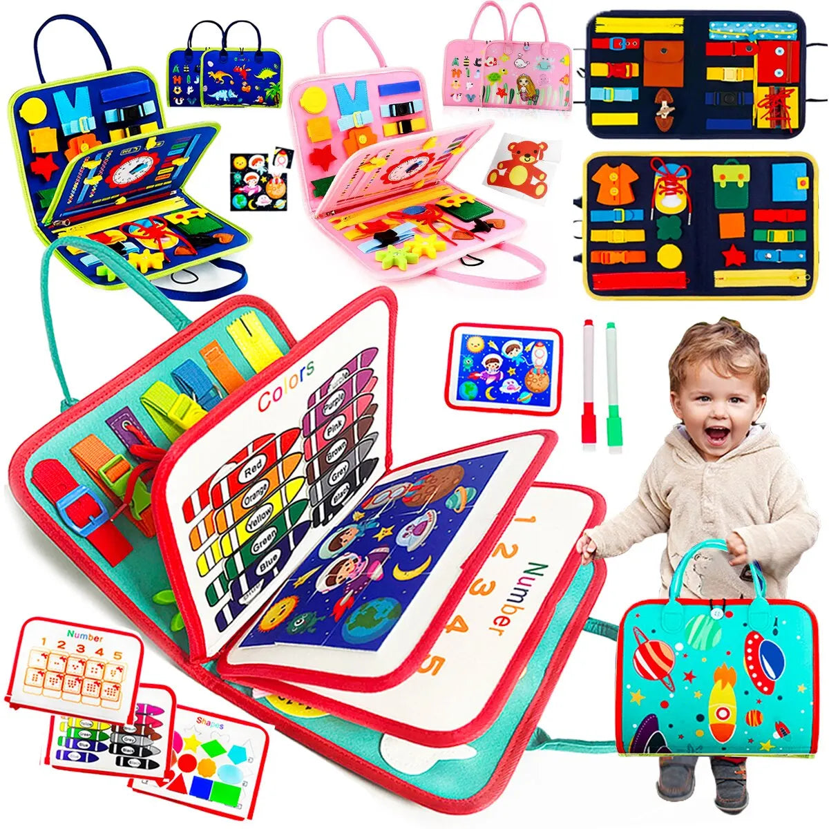 Maleta brinquedo sensorial montessori
