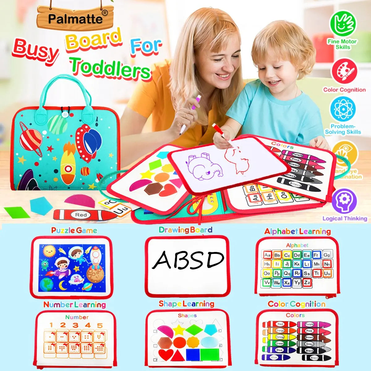 Maleta brinquedo sensorial montessori
